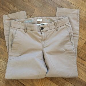 Low rise J Crew Frankie cropped chinos